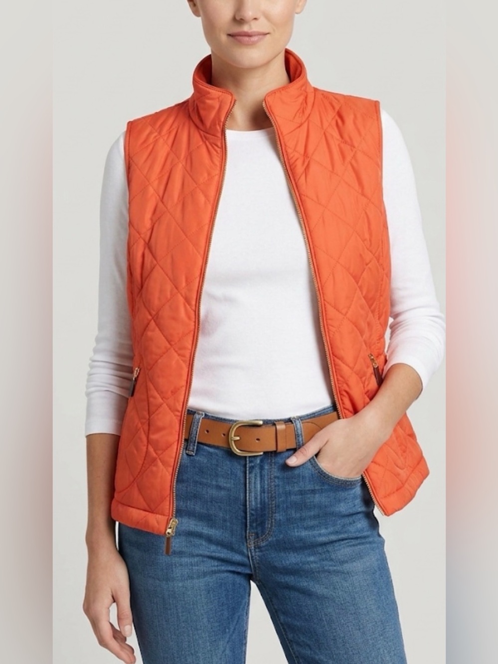 Talbots Quilted Zip Vest, Size XS